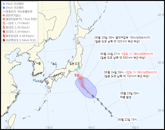 제 2호 태풍 스팟(SEPAT) 발생 경로